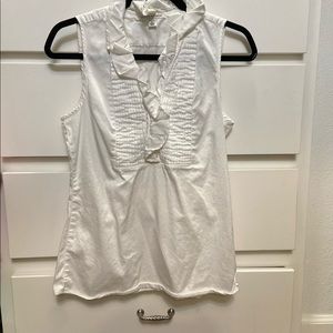 White banana republic side zip top